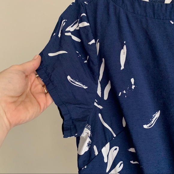 SOLD CUYANA Womens Medium Drawstring Blue Dress - Picture 7 of 11